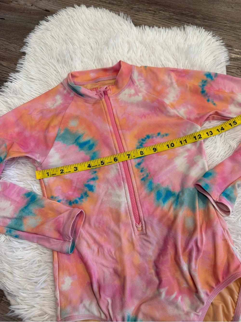 Crewcuts Rashguard Swimsuit Tie Dye 10 Bathing Suit